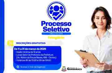Guaraniaçu - Prefeitura abre inscrições para processo seletivo de estagiários